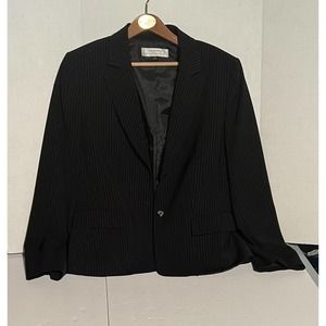 Tahari Arthur S. Levine Women's‎ Career Blazer Black Pinstripe Size 12